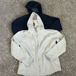 2 Spyder fleece zip hoodies.